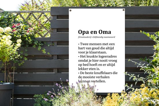 Tuinposter Tuindoek Tuinposters Buiten Quote Opa En Oma Liefde Spreuken