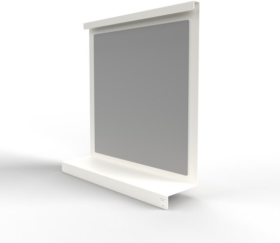 Spiegel Murano | Small | Wit | Wandspiegel | Metaal | Strak Design | Modern