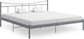 Bedframe metaal en multiplex grijs 180x200 cm