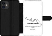Bookcase Geschikt voor iPhone 11 telefoonhoesje - Suzuka - F1 - Circuit - Met vakjes - Wallet case met magneetsluiting - Cadeau voor man