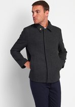 Herringbone Wool Jacket Jet Black/ Mid Grey Marl