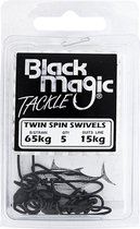 Black Magic Twin Spin Ball Bearing Swivels - 65kg - Zwart
