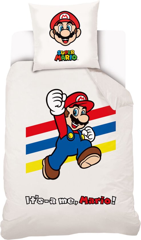 Super Mario: Mario premium cotton duvet cover bed 90cm