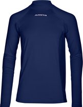 Masita | Thermoshirt Dames Lange Mouw Colshirt Skin Trainingsshirt Heren Kind Unisex 100% Polyester Sneldrogend - marine - L