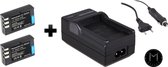 Mazuva  EN-EL9 set 2 Accu’s + Thuislader & Autolader set voor Nikon camera |1300mAh | Met LED-indicator | (o.a. voor D3000, D40, D40x, D5000, D60)