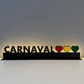 Design407 - Skyline Carnavalshartjes Rood Geel Groen - 60 x 10,4cm - Carnaval - Vastelaovend - Carnaval decoratie - Carnaval accessoires - Carnaval versiering - Limburg - Led verlichting - USB aansluiting
