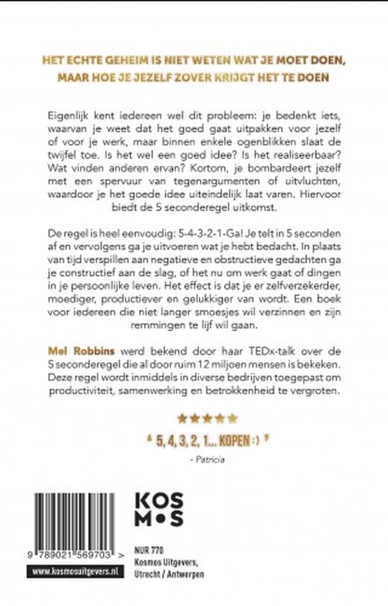 De 5 seconderegel - back cover