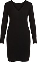 Vila Jurk Vigabbi Rev L/s Slit Dress/su 14070757 Black Dames Maat - L