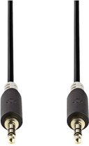Nedis Stereo-Audiokabel | 3,5 mm Male | 3,5 mm Male | Verguld | 3.00 m | Rond | Antraciet | Polybag