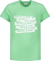 Ballin Amsterdam -  Jongens Slim Fit    T-shirt  - Groen - Maat 128