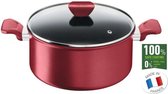 TEFAL G2734602 DAILY CHEF Steelpan 24 cm, Inductie, Resistent, Antiaanbaklaag, Gemakkelijk schoon te maken, Gezond, Gemaakt in Frankrijk