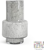 Vase Design Nuovo - Fidrio CEMENT GREY - vase à fleurs en verre soufflé bouche - hauteur 25 cm
