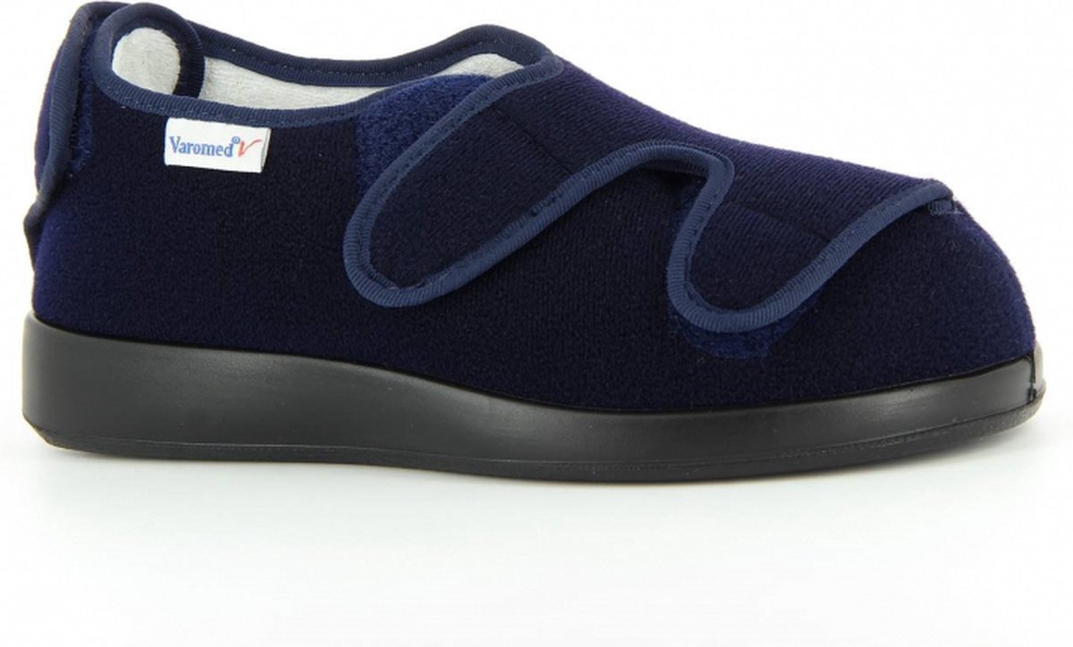 Varomed - Dublin - XXL Verbandschoenen - maat 47 - Marineblauw - met CE- keurmerk voor Medisch schoeisel - extra breed - verbandpantoffels - verbandsloffen -