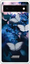 6F hoesje - geschikt voor Google Pixel 6 -  Transparant TPU Case - Blooming Butterflies #ffffff