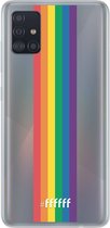 6F hoesje - geschikt voor Samsung Galaxy A51 -  Transparant TPU Case - #LGBT - Vertical #ffffff