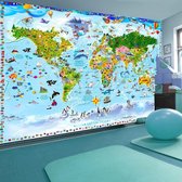 Zelfklevend fotobehang - World Map for Kids.
