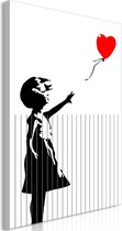 Schilderij - Cut Banksy (1 Part) Vertical.