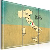 Schilderij - Hart van Italië - triptiek.