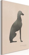 Schilderij - Calm Greyhound (1 Part) Vertical.