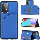 Fonu Backcover Portemonnee hoesje Samsung A52s - A52 Blauw