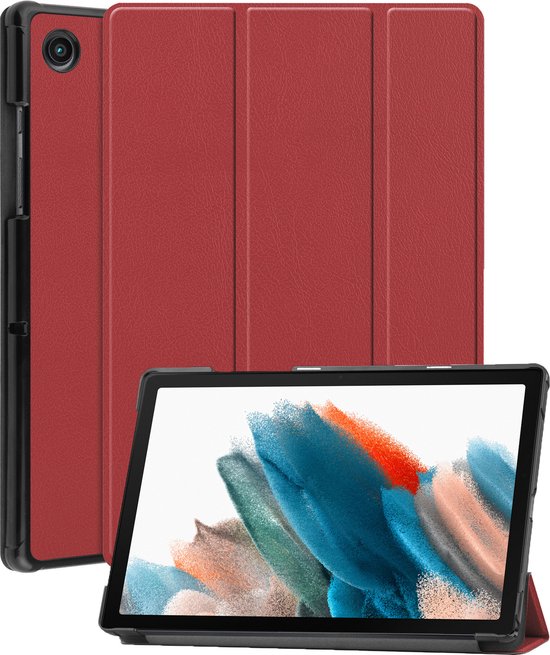 Samsung Tab A8 Hoes Case Hoesje Donker Rood Samsung Galaxy Tab A8