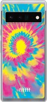 6F hoesje - geschikt voor Google Pixel 6 Pro -  Transparant TPU Case - Psychedelic Tie Dye #ffffff