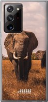 6F hoesje - geschikt voor Samsung Galaxy Note 20 Ultra -  Transparant TPU Case - Elephants #ffffff