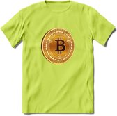 Bitcoin Coin - Crypto T-Shirt Kleding Cadeau | Dames / Heren / Unisex | Bitcoin / Ethereum shirt | Grappig Verjaardag kado | BTC Tshirt Met Print | - Groen - XXL