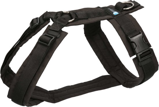 AnnyX Hondentuig - FUN - Speurtuig - Zwart - maat M - Borstomvang 62-74cm - Gewicht hond 18-30 kg