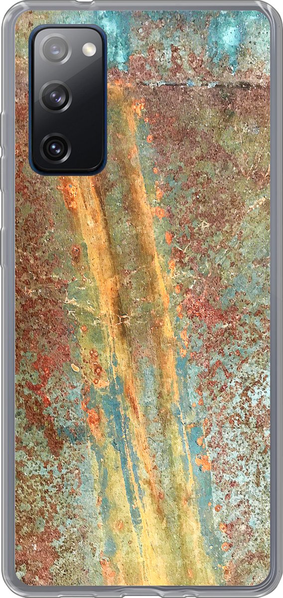 Telefoonhoesje Geschikt voor Samsung Galaxy S20 FE hoesje - Roest print - Goud - Metalen - Siliconen Telefoonhoesje Telefoonhoesje