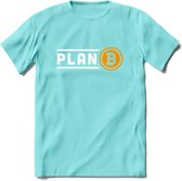 Plan B - Crypto T-Shirt Kleding Cadeau | Dames / Heren / Unisex | Bitcoin / Ethereum shirt | Grappig Verjaardag kado | Tshirt Met Print | - Licht Blauw - L