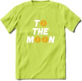 To The Moon - Crypto T-Shirt Kleding Cadeau | Dames / Heren / Unisex | Bitcoin / Ethereum shirt | Grappig Verjaardag kado | BTC Tshirt Met Print | - Groen - XXL