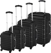 Set Van 4 Zwart Abs Ultra lichte Reis Trolley