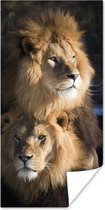 Poster Leeuwen - Jagen - Wilde dieren - 75x150 cm