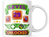 Verjaardag Mok level 29 unlocked | Verjaardag cadeau | Grappige Cadeaus | Koffiemok | Koffiebeker | Theemok | Theebeker