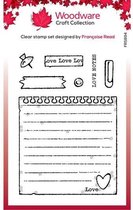 Woodware Clear singles stempel Love notes
