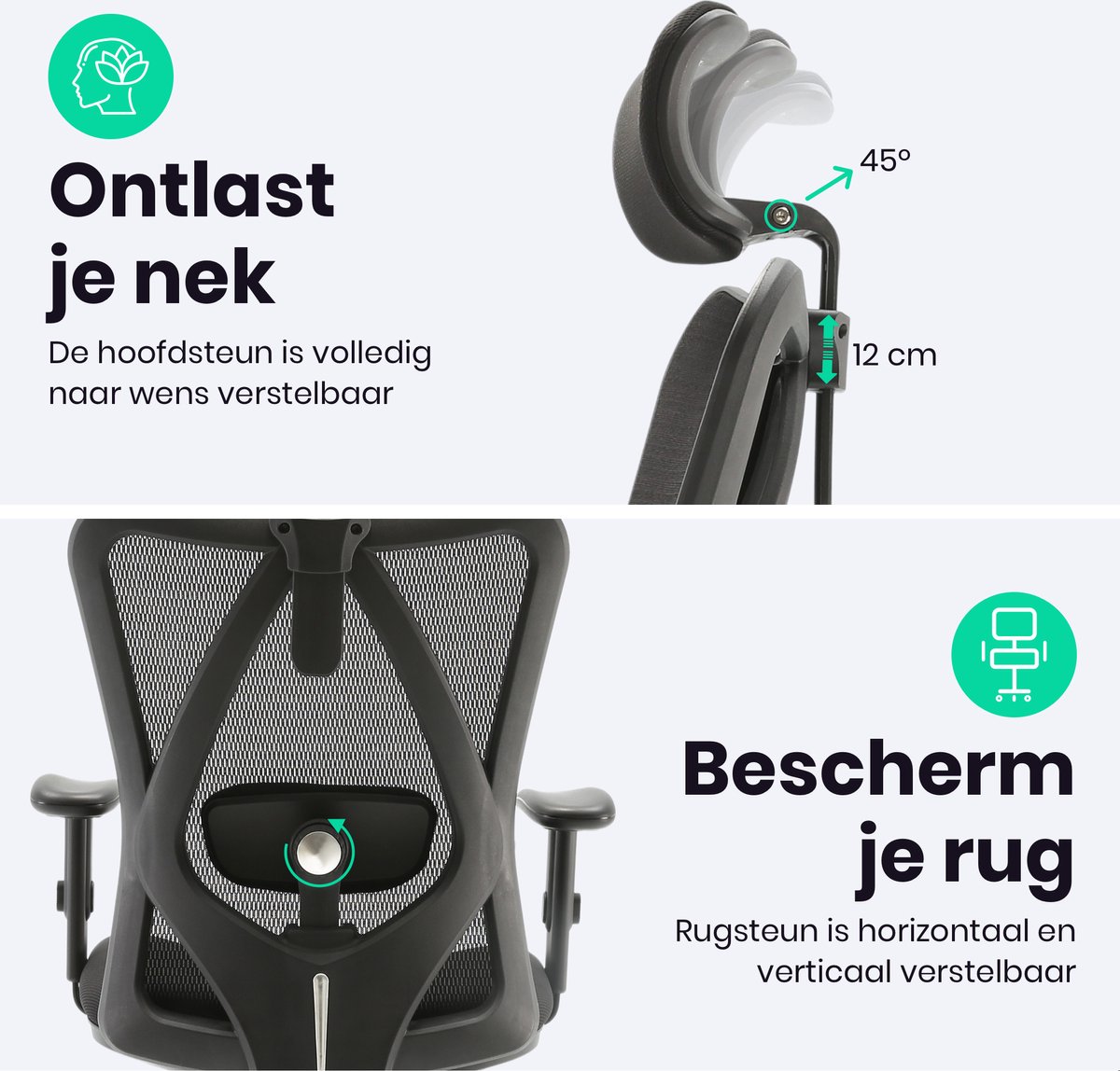 Ergonomische Bureaustoel voor Volwassenen - Kantoorstoel, - afbeelding 3