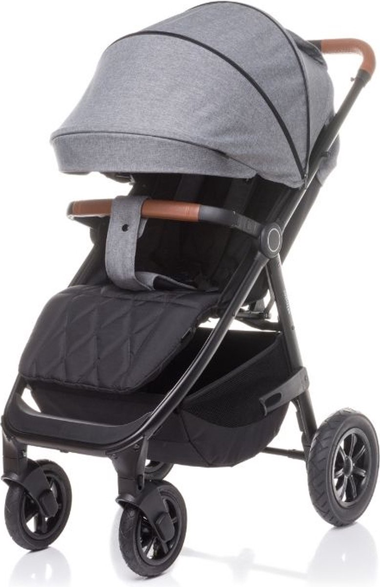 4Baby Stinger Air 2021 Grijs - Buggy - Duurzame Wandelwagen - Inclusief Accessoires - Optimaal voor veiligheid- en comfort