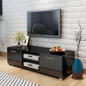 Decoways - Tv-meubel 120x40,3x34,7 cm hoogglans zwart