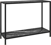 Decoways - Wandtafel 100x35x75 cm gehard glas zwart