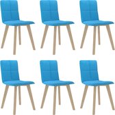 Decoways - Eetkamerstoelen 6 st blauw