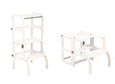 Ette Tete - Learning Tower / Leertoren - Inklapbaar tot tafel en stoel - Wit
