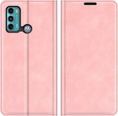 Cazy Motorola Moto G60 Hoesje - Portemonnee Book Case - Kunstleer - Roze