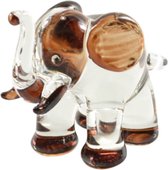 Beeld - Olifant glas 7,5x5,5cmSawahasa  - Thailand - Fairtrade