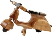 Beeld - Scooter - Vespa - Hout - 22x14x6 cm - Sarana - Fairtrade Indonesie - Fairtrade