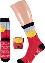 Apollo | French Fries sokken giftbox | Multi color | Maat 42/47 | Geschenkdoos | Cadeaudoos | Giftbox mannen | Friet sokken | Friet sokken heren