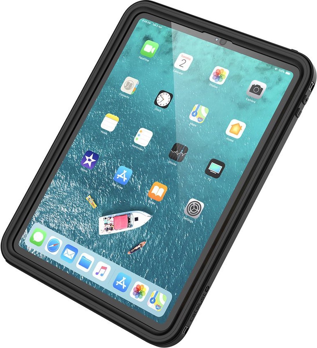 Catalyst Tablethoes geschikt voor Apple iPad Pro 11 Inch (2018) Waterdicht Hardcase Backcover | Catalyst Waterproof | Schokbestendig iPad Pro 11 Inch (2018) Telefoonhoesje | Anti Shock Proof - Stealth Black | Zwart