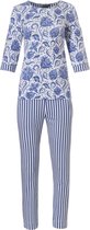 Blauwe bloemen pyjama Pastunette