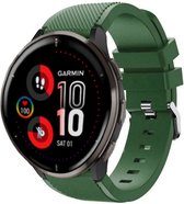 Strap-it Garmin Venu 2 Plus siliconen bandje - legergroen