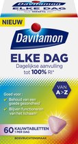 Bol.com Davitamon Elke Dag kauwtabletten - Complete multivitamine met 22 essentiële vitamines en mineralen - 60 tabletten - Mult... aanbieding